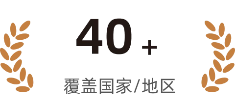 覆盖 40 多个国家和地区